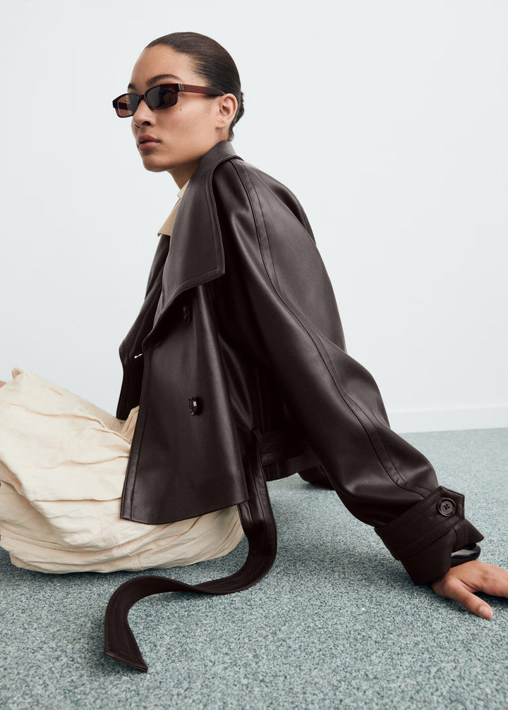 Zinnia Kožený Trenčkot VELLARO