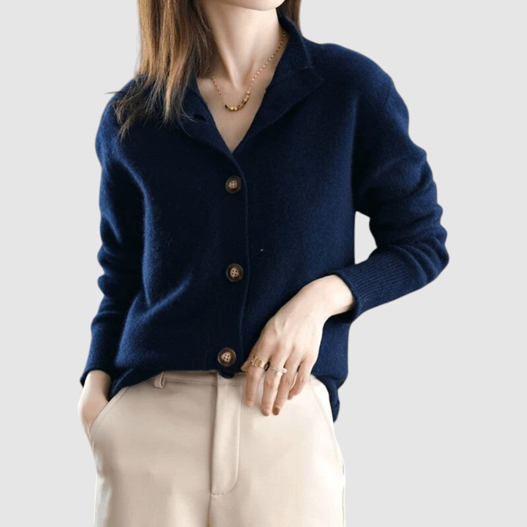 Viktorie - Luxusní kašmírový pletený kardigan VELLARO