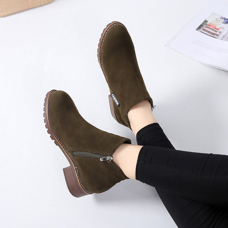 Emilia™ | Klasické zimní boty s nízkým podpatkem VELLARO