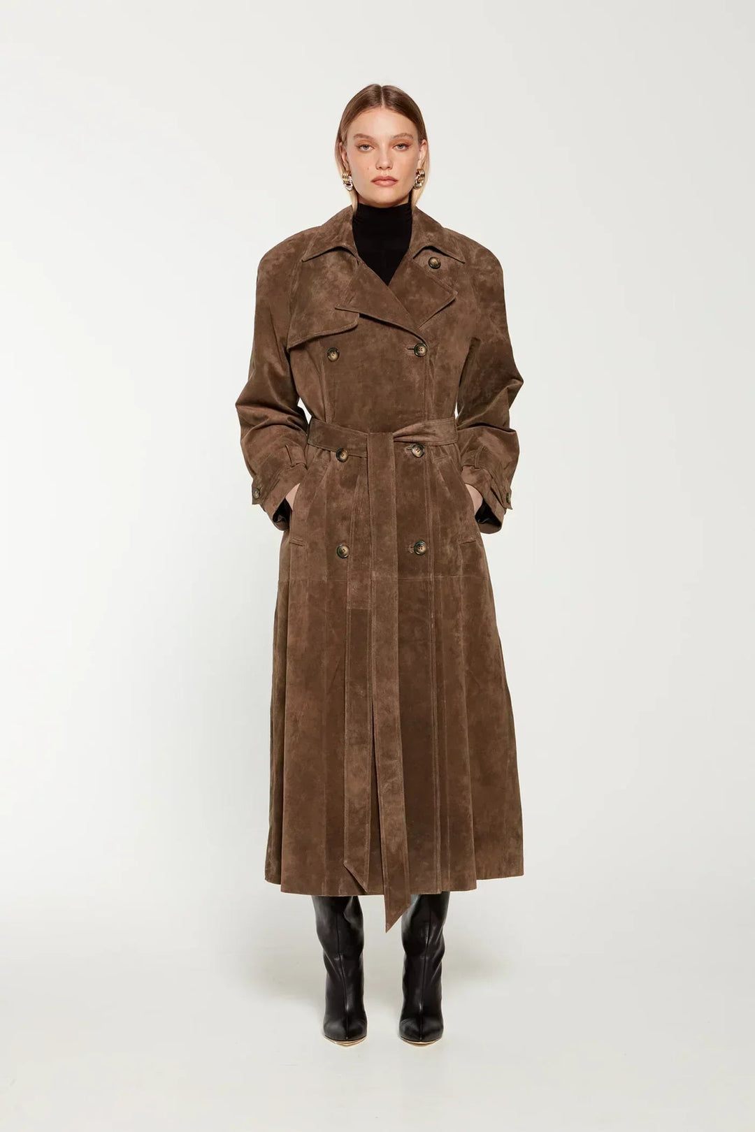 Faela | Suede Trench Coat VELLARO