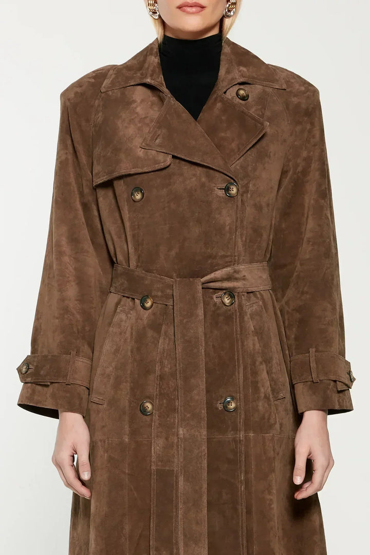 Faela | Suede Trench Coat VELLARO