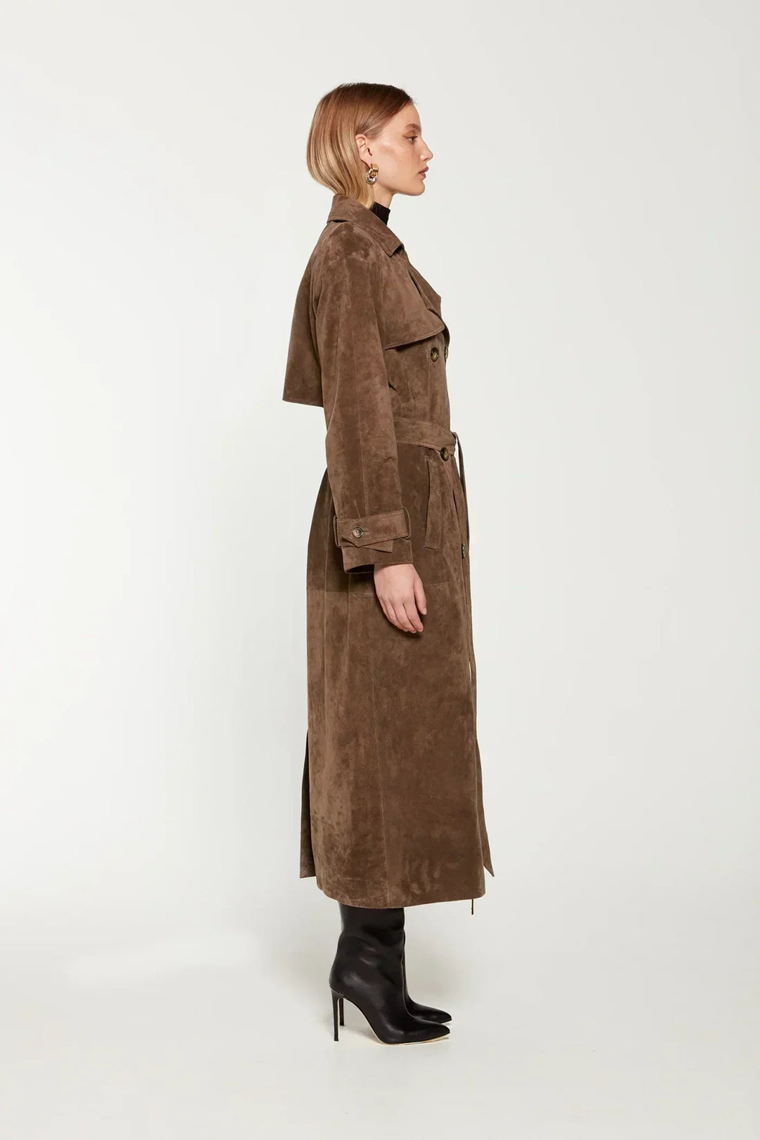 Faela | Suede Trench Coat VELLARO