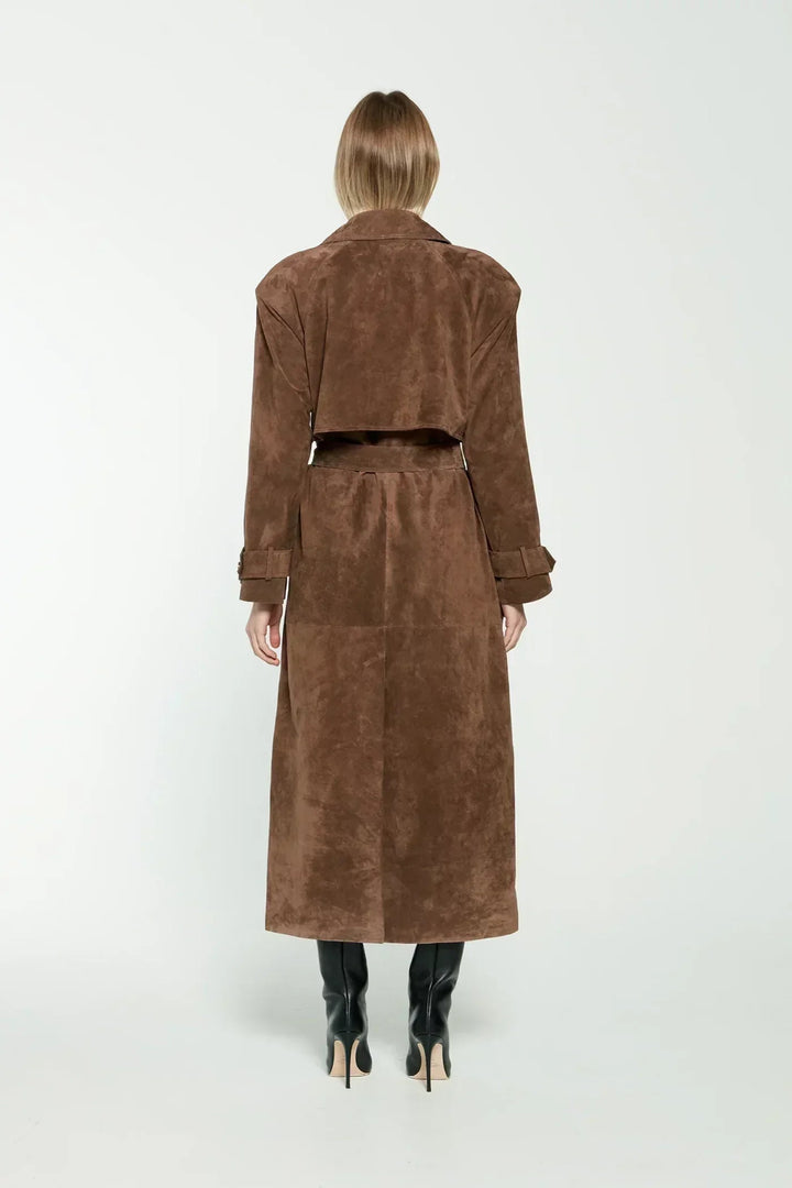 Faela | Suede Trench Coat VELLARO