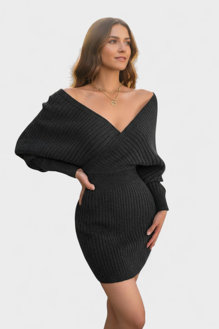 Klara™ | Elegantní zavinovací šaty s V-výstřihem VELLARO