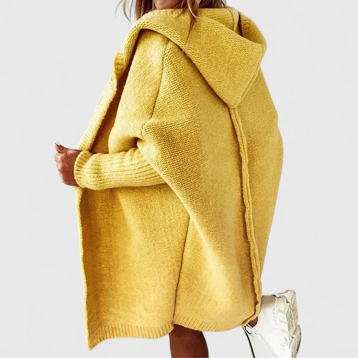 Daniela – Dlouhý cardigan s kapucí VELLARO