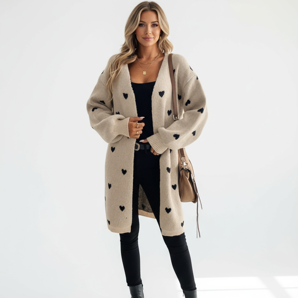 Julia - Cardigan s vzorem srdce VELLARO